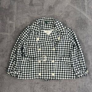 Lauren Ralph Lauren Gingham Belted Peacoat